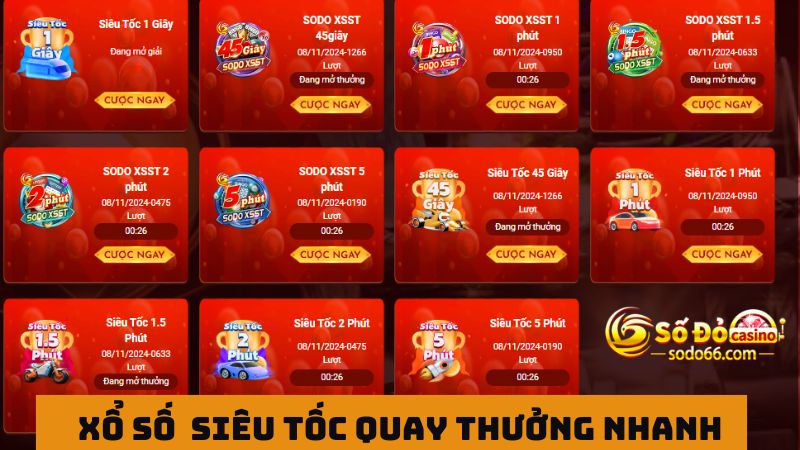 Xổ số siêu tốc cá cược nhanh chóng 